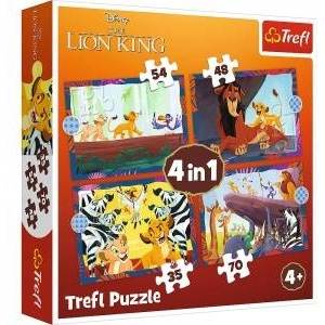 Trefl Puzzle - 4 in 1 - Brave Lion King / Disney Lion King Trefl 34653
