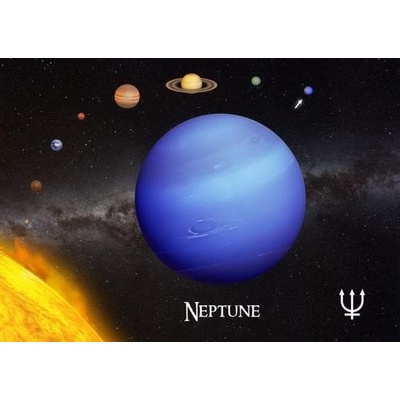 (B) 3D pohľadnica Neptun