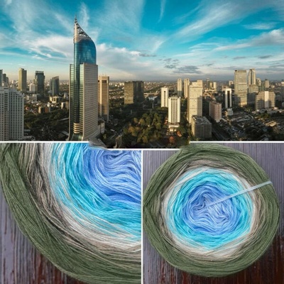 Příze Čarovné klbko (3n) 1000m Metropolis - Jakarta