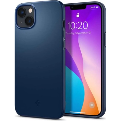 Spigen Противоударен Калъф за iPhone 14 Plus, Spigen Thin Fit Case, Син (ACS04775)