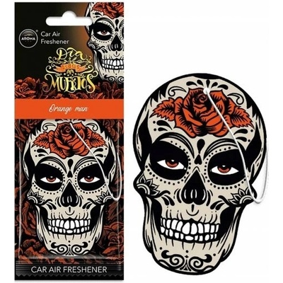 Aroma Car DIA DE LOS MUERTOS Skull Orange Man