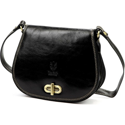 Florence dámska kožená crossbody kabelka 59 čierna 24 x 19 x 9 cm