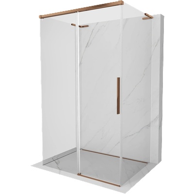 Mexen Rox-3S L 3-стенна плъзгаща се душ кабина 110 x 95 см, прозрачна, розово злато - 8C2L-110-095-60-00-3S (8C2L-110-095-60-00-3S)