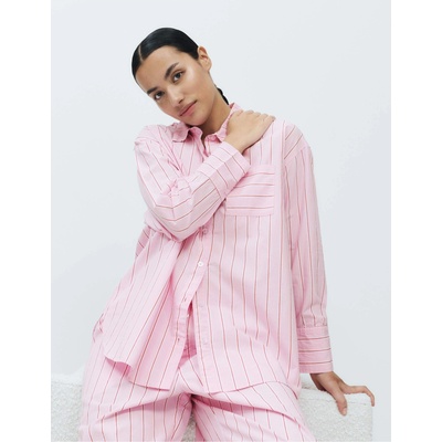 Marks & Spencer Раирана нощница от попелин и чист памук Marks & Spencer розов Marks & Spencer | Rozov | ЖЕНИ | 12