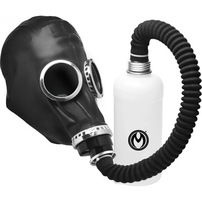 Master Series Dark Inhaler Gas Mask with Bottle