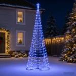 vidaXL Спирално LED коледно дърво с основа EKENAS 400 см (42056579)
