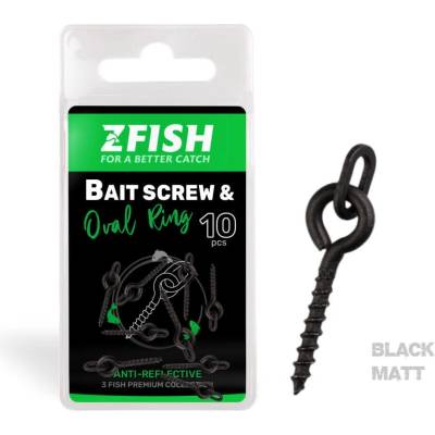 Zfish Vrtáček S Kroužkem Bait Screw & Oval Ring 10 ks