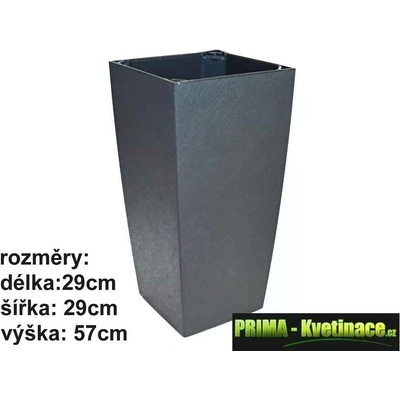 PLASTKON samozavlažovací květináč 57 cm – antracit
