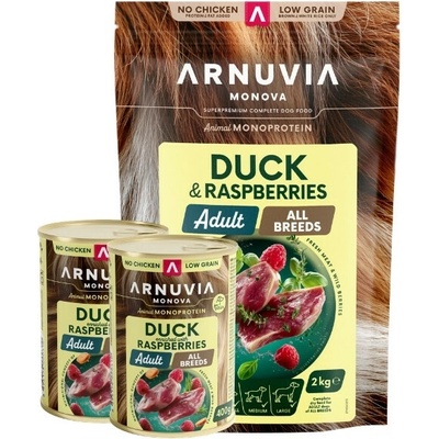 Arnuvia Monova Dog Adult All Breeds Duck & Raspberries 2 kg