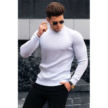 Madmext Мъжки пуловер 4910 -Светло син 290340 (290340_Синьо)