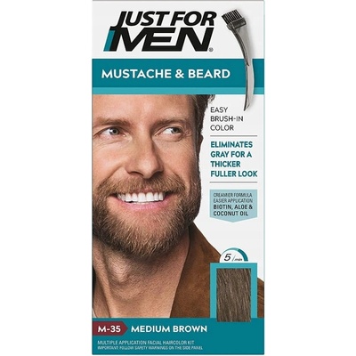 Just For Men Hair Mustache And Beard M-35 MEDIUM BROWN středně hnědá
