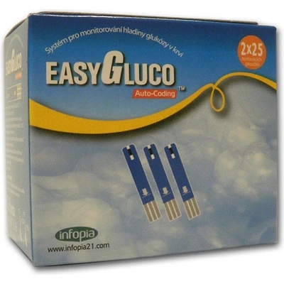 EasyGluco testovací proužky pro glukometr 50 ks