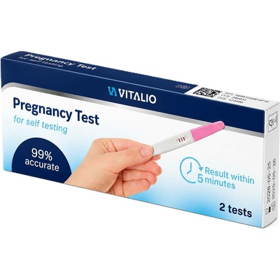 Vitalio Těhotenský test Vitalio Spolehlivá detekce během několika minut 2 ks