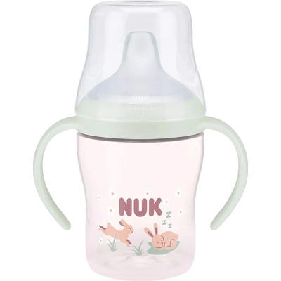 Nuk Шише NUK Perfect Match - С накрайник за сок, TC, РР, 150 ml, Glow in the Dark, Зайче (10215387)