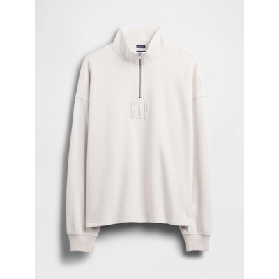 GAP Oversize mikina s logom VintageSoft sivá