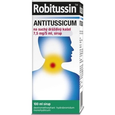 Robitussin Antitussicum na suchý dráždivý kašeľ 7,5 mg/5 ml sirup sir. 1 x 100 ml