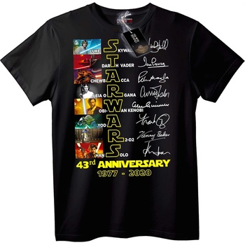 NOONEBRAND Тениска Star Wars 43-годишнина - 2XL, Black