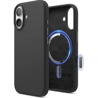 elago Силиконов (TPU) калъф с MagSafe за iPhone 17 - Elago Magnetic Soft Silicone Case (черен) (ES17MSSC61-BK)