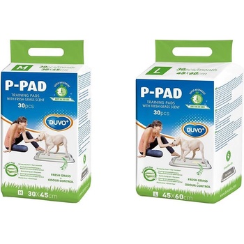 Duvoplus P-PAD Fresh Grass Medium - Високо абсорбиращи памперс подложки за кучета, 30/45 см. - 30 броя