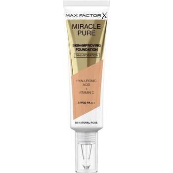 Max Factor Miracle Pure Skin dlouhotrvající make-up SPF30 50 Natural Rose 30 ml