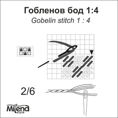 Milena Style Париж - гоблен със схема конци dmc 1: 4