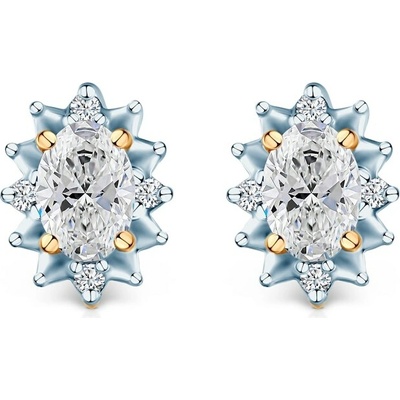 SAVICKI Náušnice dvoubarevné zlato, laboratorní diamanty B-K-K0793-00117-585-ZB