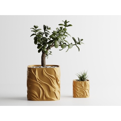 Кашпа Zephyra голяма златен