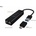 RaidSonic USB хъб Icy Box, 4 порта, USB 3.0/RJ-45, USB-C адаптер, Plug&Play, алуминий, черен