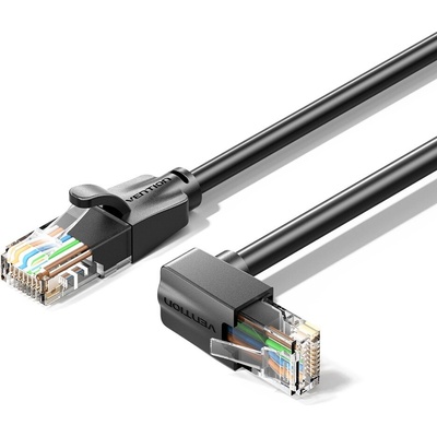 Vention IBWBH Cat.6 UTP, Downward Right Angle Ethernet Patch, 2m, černý