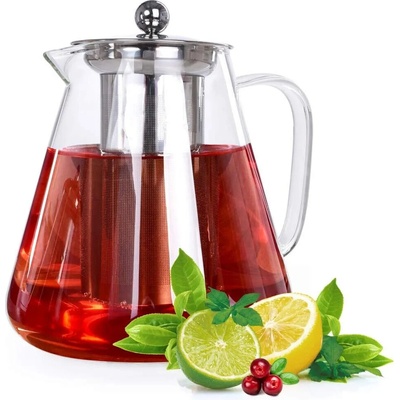 1700 ml sklenená kanvica s nerezovým sitkom, BOROSIL GLASS