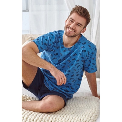 Taro William 2936 pánské pyžamo krátké modré