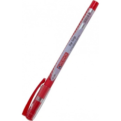 Rebnok Химикалка Rebnok Top Grip, червен цвят на писане, 0.7 mm, червена, цената е за 1бр. (продава се в опаковка от 50 бр. ) (OK21284)