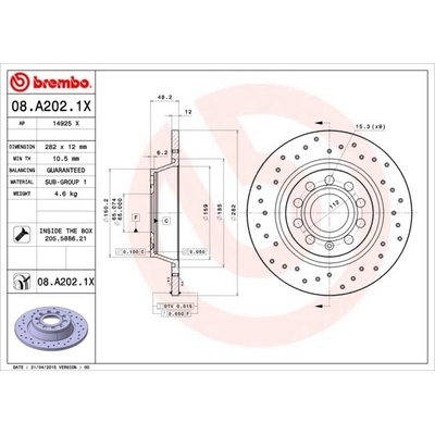 BREMBO 08.A202.1X