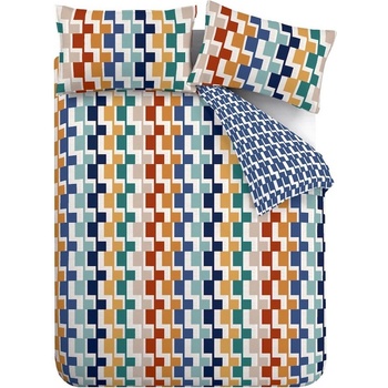 Catherine Lansfield Единично спално бельо 135x200 cm Bryson Geo - Catherine Lansfield (BD/55702/W/SQS/BRT)