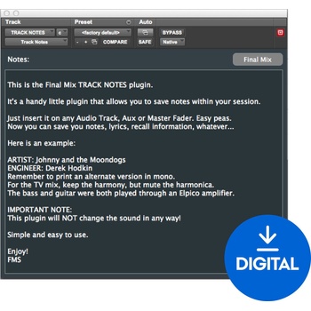 Final Mix Software Track Notes III (Дигитален продукт)