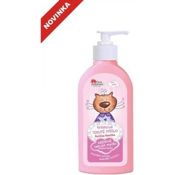 Pink Elephant Mačička Hanička krémové tekuté mydlo pre dievčatká 250 ml