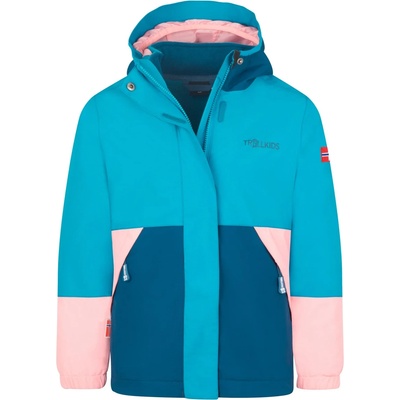 TROLLKIDS Детско 3-в-1 яке Trollkids Kid's Kjerak 3in1 Jacket 3-in-1 jacket - Harbor Blue / Madeira Blue / Peony Rose - размер 164 (EU) (703-4004-0519)