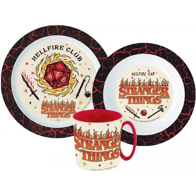 Stor Sada plastového riadu Stranger Things s hrnčekom 3 diely