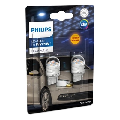 Philips Крушка, LED, мигач PHILIPS WY21W, 12V, 2, 15W, 140lm, 2 бр