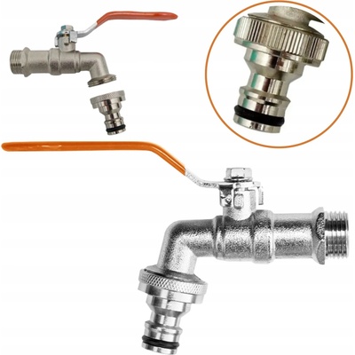 BRADAS Kulový kohoutí 3/4 " adaptér pro 1" hadici