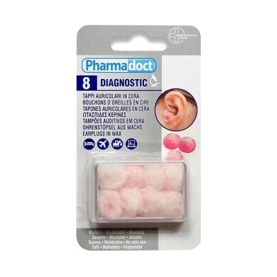 Chránič sluchu Pharmadoct voskový 8 ks