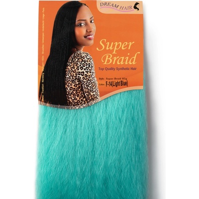 Super Braid 100% Jumbo Braid Kanekalon F14 LIGHT BLUE – Zboží Dáma