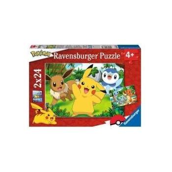Ravensburger Kinderpuzzle Pikachu und seine Freunde (2x 24 Teile)