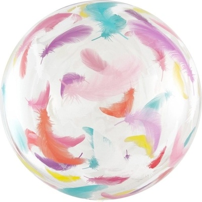 Godan Balonek bublina s potiskem Barevná Peříčka 51 cm