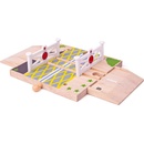 Bigjigs Rail Dřevěné autodráhy železniční přejezd s brankami