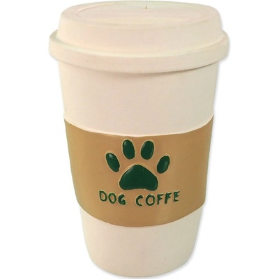 Dog Fantasy Latex kelímok káva so zvukom biela 12 cm