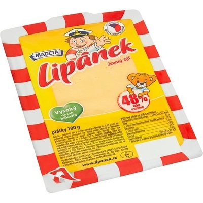 Madeta Lipánek Jemný sýr plátky 100 g