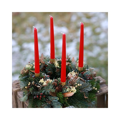 Balkonika Adventní věnec s hortenzií červený 30 cm