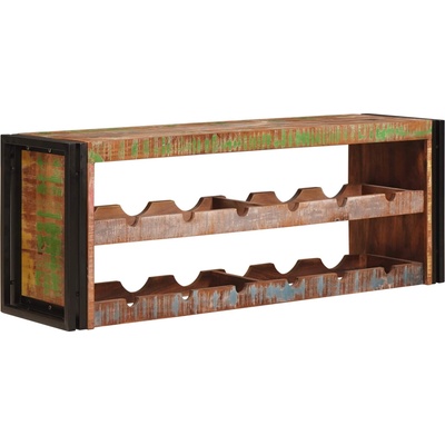 vidaXL Винен рафт 120 x 45 x 33 см Солидна рециклирана дървесина (4104765)
