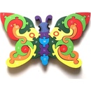 Drevené hračky Lena 32067 puzzle motýl